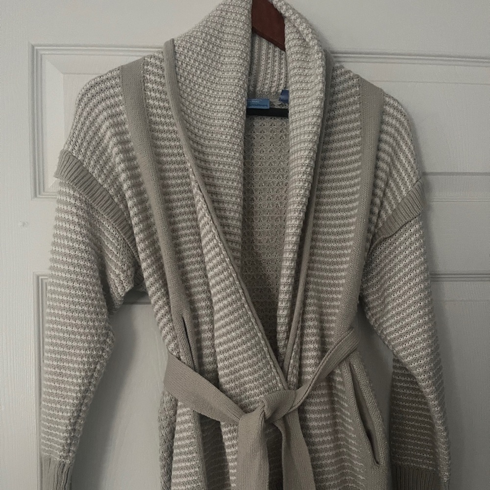Cozy Striped Knit Vera Wang Cardigan